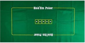 Poker Table Game Mat Layout - 36" x 72" Rectangle Las Vegas Style Green Casino Felts Table Top Cover, Great for Poker Game Night Events Theme Party Fundraisers & Gatherings