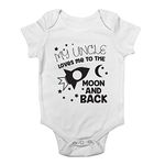 Shopagift My Uncle Loves me to the Moon and Back Cute Boys and Girls Baby Vest Bodysuit