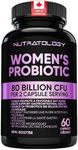 Nutratology® Probiotics for Women | Canadian-Made | 40 Billion CFUs per Capsule | Bloating Relief & Digestion | 4 Strains of Women's Probiotic for Gut Health | 60 Capsules