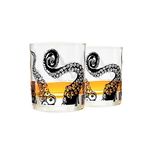 Greenline Goods Whiskey Glasses - 10 Oz Tumbler Gift Set – Kraken Whiskey Glasses (Set of 2) | Rocks Glass Octopus Decor | Old Fashioned Rocks Glasses