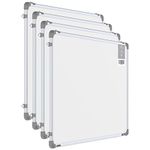 Pragati Systems® Genius Melamine (Non-magnetic) Whiteboard for Home, Kids & Study (GWB6090) with Lightweight Aluminium Frame | Dry Erase White Marker Board for Writing | 2x3 Feet (Pack of 4)