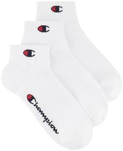 Champion Core Socks 3PP Quarter, Bianco, 43-46 EU (9-10.5 UK) Unisex - Adulto -FW23