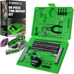 Rhino USA Tire Plug Repair Kit (56-Piece) Fix Punctures & Plug Flats with Ease - Heavy Duty Flat Tire Puncture Repair Kit for Car, Motorcycle, ATV, UTV, RV, Trailer, Tractor, Jeep, Etc.