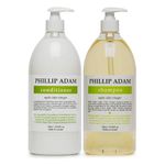 Phillip Adam Apple Cider Vinegar Shampoo and Conditioner Set for All Types of Hair - pH Balancing - Sulfate Free & Paraben Free - 1L Each