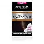 John Frieda Precision Foam Colour Permanent Hair Dye 5N for Salon Quality Finish, 100 percentage Grey Coverage, with After-Colour Conditioner 2344100, Medium Natural Brown, 1 Count (Pack of 1)