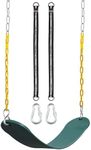 Decorlife Outdoor Swings Seats with 66" Rust-Resistant Heavy Duty Chain, Playground Swing Set Accessories Replacement Anti-Slip Seats, Backyard Swing Support 330lb for Kids or Adults (Green)