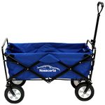 Nasscarts, Multi-Purpose Utility Cart - Off-Road Wagon, Multi-Terrain Trolley, Collapsible, Foldable Handcart - Great for Shopping, Gardening, Camping, Fishing - Loading Capacity of 68 kg - Blue