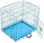 Dog & Cat Metal Cage with Removable Tray for Dogs/Rabbit Blue Small (Blue 18inch)