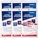 AFFORDTEX Instant Cold Pack –6 Count Disposable 7.5 x 4.5 Inches Ice Packs – Must Have Medical Supplies for Outdoor Activities – Ice Packs Ideal for Injuries, Inflammation, Sprains, Strains