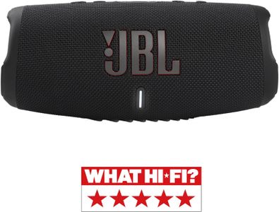 JBL Charge 5 Portable Bluetooth Speaker, Deep Bass, IP67 Waterproof, Black