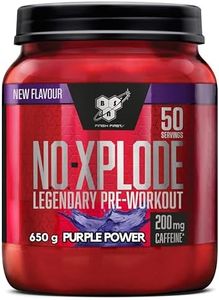 BSN Nutrition N.O.-Xplode, Integratore Alimentare in Polvere Pre-Allenamento, Supporto per Energia e Concentrazione con Caffeina, Aminoacidi, Vitamina C e Zinco, Gusto Purple Power, 50 Porzioni, 650 g