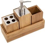 Honey-Can-Do Bamboo 4-Piece Bathroo