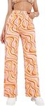 WDIRARA Women's High Waisted Wide Leg Print Casual Colorful Pattern Baggy Jeans Denim Pants Multicolored S