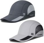 GADIEMKENSD Golf Hat Lightweight Sport Running Hat Breathable Cooling Dri Fit Hat Unstructured Baseball Cap UPF50+ Sun Trucker Dad Hats for Summer Gym Tennis Camping Hat Dark Gray, Light Gray 2 Pack