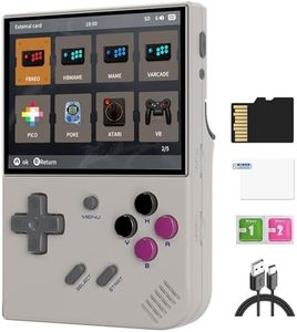 RG35XX Plus Retro Video Handheld Game Console Linux System 3.5 in IPS Screen Built-in 3300mAH Battery 64G TF Card Preinstalled 5500 Classic Games(RG35XX Plus Grey New)