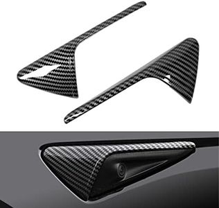 YHCDSEA Tesla Model 3 HW3.0 Turn Signal Side Camera Protection Cover Decoration Accessories fit for Tesla Model 3 2017-2023 (Glossy Carbon Fiber Pattern)