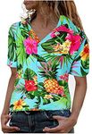 Women's Tropical Blouse Dress Shirt