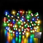 FFZZKJ Solar Fairy Lights Outdoor Garden Lights Waterproof 50LED 5M/16.4Ft Solar Lights for Garden 8 Modes Solar String Lights for Patio/Yard/Tree/Gazebo/Terrace/Party/Wedding - Multi-Coloured