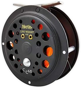 Martin Caddis Creek Fly Fishing Reel, Size 6/5 Single Action Fly Reel with Rim-Control, Changeable Right- or Left-Hand Retrieve, Lightweight Aluminum Spool, Brown