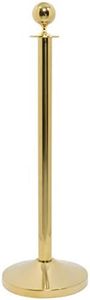 SECURIT - Poteau avec Base pour Système de Barrière Classic - Possibilité d'Ajouter Un Porte-Affiche - pour Bar, Restaurant, Boîte de Nuit, Boutique - H. 95 cm - Acier Inoxydable - Finition Dorée