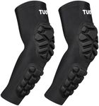 Dialudon Youth Padded Arm Sleeve Elbow Forearms Commpression Pads Protection for Football Basketball Volleyball Adult 2 Pack Black