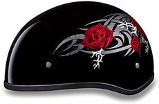 Daytona Helmets Half Skull Cap Motorcycle Helmet – DOT Approved [Rose] [S]