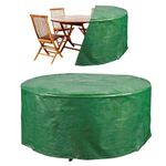 ADEPTNA Heavy Duty LARGE Round Patio Furniture Table Chairs Cover – Protects your Table and Chairs All Year Round from the Weather Dirt and Grime (225CM X 98CM)