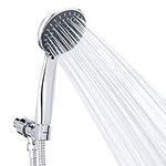 Shower Head, High Pressure Handheld Showerhead with Hose, 5 Settings Chrome Finished Hand Held Rainfall Shower Set- Including Bracket Teflon Washer