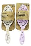 CS Beauty Detangle Hair Brush Eco Friendly Pink and Oatmeal 2 Pack