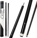 CUEDESG Carbon Fiber Pool Cue Stick 10.5mm/11.8mm/12.5mm,Low Deflection Pool Stick,Professional Cue Stick with Case… (Black_Leather Wrap_10.5mm)