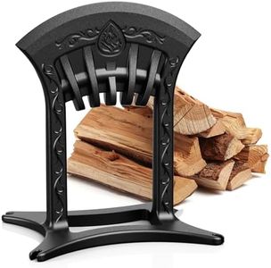 Poffattr Firewood Kindling Splitter for Wood, Heavy Duty Cast Iron Wood Splitters for Firewood with No Axe, Manual Log Splitter for Kindling Wedge Point with Safety Cover