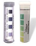 FryOilSaver Co, Restaurant Sanitizer Test Kit, QUAT Sanitizer Strips and Chlorine Strip Testing Kit, 0-200ppm QUAT Strips and 0-400ppm Chlorine Strips, 2 x Vial of 100 Strips