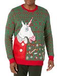 Blizzard Bay Men's Ugly Christmas Sweater Light Up, Green/Ivory, XX-Large