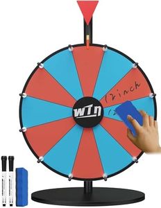 ORWOD Heavy Duty Spinning Wheel for Prizes, 12inch Prize Wheel with Dry Erase Marker & Eraser, Colors Spin Wheel, 12 Slots Wheel Spinner with Stand for Trade Shows, Carnivals, Home, Party