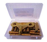 Brass Blessing 18 Piece Clock Winding Key Set - Original Brass, Odd/Even Number (5020)