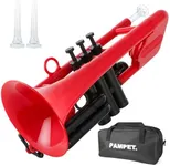PAMPET SEA LION Professional Plastic Bb Trumpet Standard Trumpets Trumpet Set for Student Beginner Bb Trumpet Instrument (Red)