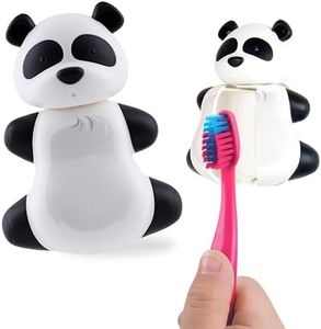 Flipper Fun Animal Panda Toothbrush Cover – Kids Toothbrush Holder with Cover – Toothbrush Holders for Bathrooms - Suction Cup Toothbrush Holder