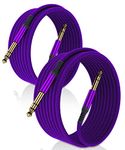 Elebase 1/4 Inch TRS Instrument Cable 10ft 2Pack,Straight 6.35mm Guitar Bass AMP Cord,Quarter inch Male Jack Stereo Audio Balanced TRS Line for Electric Guitar,Bass,Keyboard,Mixer,Amplifier,Speaker