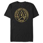 Fifth Sun Star Trek: Multiple Franchise Starfleet Captain Short Sleeve Tee Shirt, Black, Large