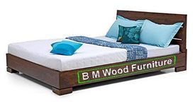 BM WOOD FURNITURE Sheesham Wood Bed for Bedroom | Single Bed | 6' X 4' Feet | Wooden Bed | Brown Finish