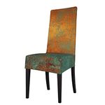 Chair Covers Trendy Rich Copper Patina Metallic Seat Protector Stretch Dining Chair Slipcover Seat Cover for Chairs