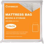 Mattress Bags for Moving King Size Mattress Storage Bag 5 Mil Mattress Cover 2 Pack - Heavy Duty Waterproof Mattress Protector for Moving Storage and Disposal - 94 x 96 Inch