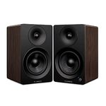 Fluance Ai41 Powered 2-Way 2.0 Stereo Bookshelf Speakers with 5" Drivers, 90W Amplifier for Turntable, TV, PC and Bluetooth 5 Wireless Music Streaming with RCA, Optical, Subwoofer Out (Natural Walnut)