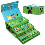 Minecraft Art Set, Colouring Sets for Children, Over 40 Art Supplies for Kids