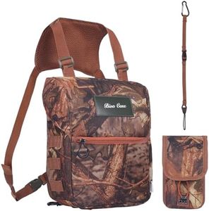 Ceadyxiao Binocular Harness Chest Pack,Harness Binocular with Rangefinder Pouch & Rain Cover，Bino Case with Harness for Hunting