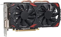 AMD RX 580 8GB 256BIT Computer Gaming Graphics Cards, Quiet Plug and Play Graphics Card with Dual Fans for Desktop PCs (580 8G D5)