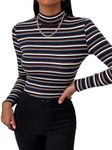 Floerns Women's Mock Turtleneck Lon