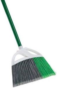 Libman Commercial 205 Large Precision Angle Broom, Steel Handle, 13" Wide, Green and White (Pack of 6)