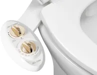 LUXE Bidet NEO 120 - Self-Cleaning Nozzle, Fresh Water Non-Electric Bidet Attachment for Toilet Seat, Adjustable Water Pressure, Rear Wash (Gold)
