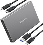 Cable Matters Premium Aluminum 10Gbps Gen 2 USB C Hard Drive Enclosure for 2.5" SSD/HDD with USB-C and USB-A Cables - Thunderbolt 4 / USB4 / Thunderbolt 3 Port Compatible with MacBook Pro, MacBook Air